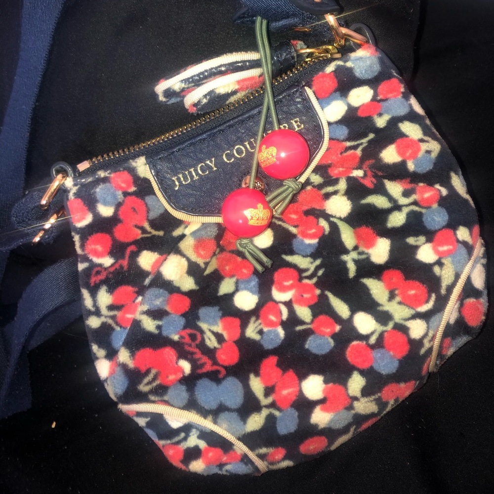 Juicy Couture Velvet Cherry Crossbody Bag